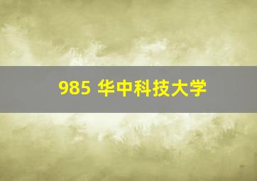 985 华中科技大学